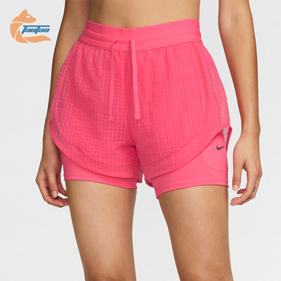 耐克女士跑步二合一运动短裤