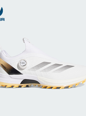 Adidas/阿迪达斯正品ADIZEROZG新款男经典白黄色高尔夫鞋HQ5052