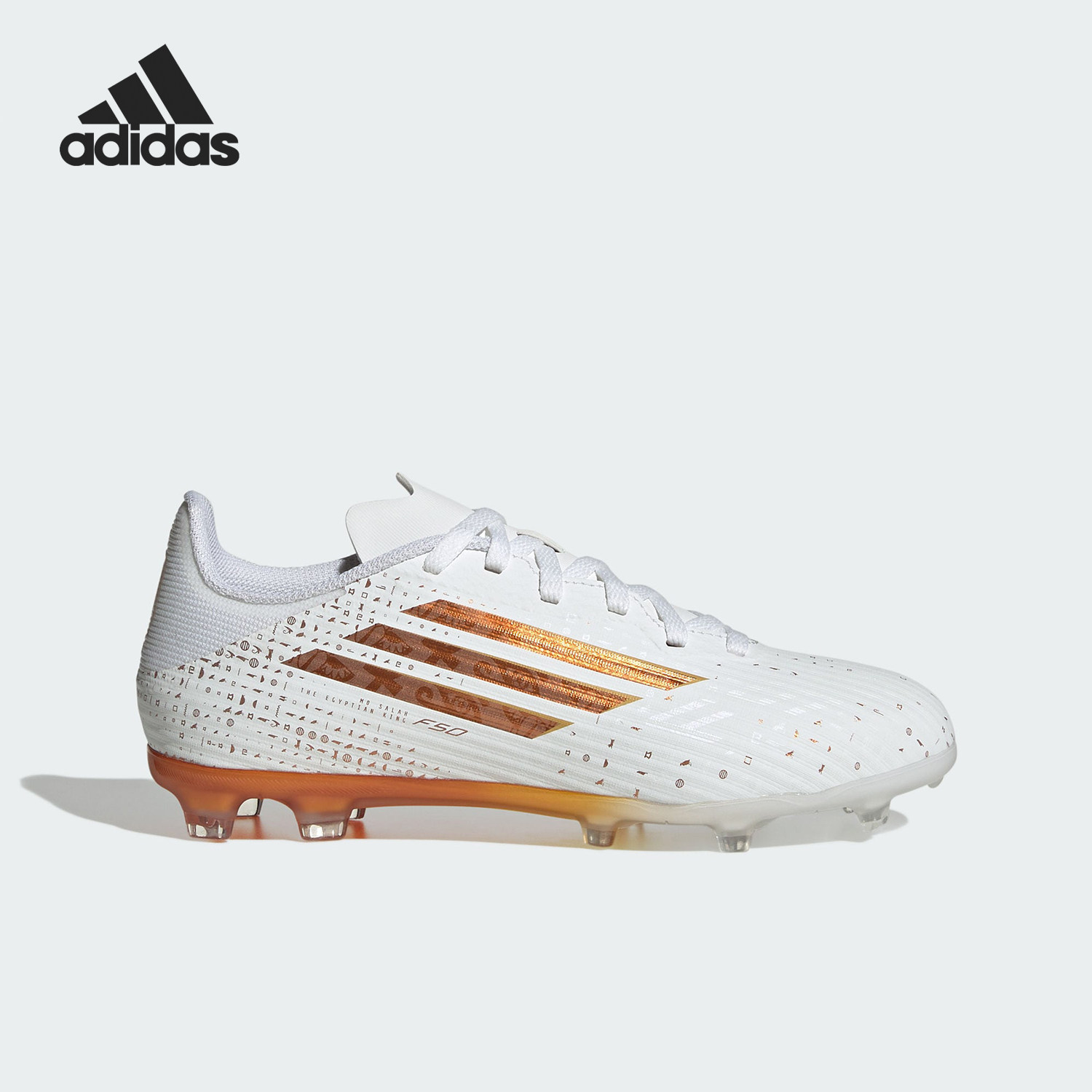 Adidas/阿迪达斯正品秋季款儿童训练低帮系带耐磨足球鞋KH9356