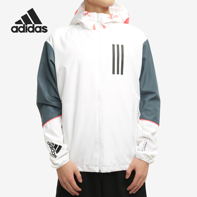 Adidas/阿迪达斯正品 W.N.D. 男子连帽运动风衣夹克外套 GF3998