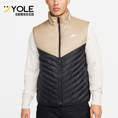 Nike/耐克正品Therma-FIT 男士运动拼接保暖立领棉马甲FB8202-010