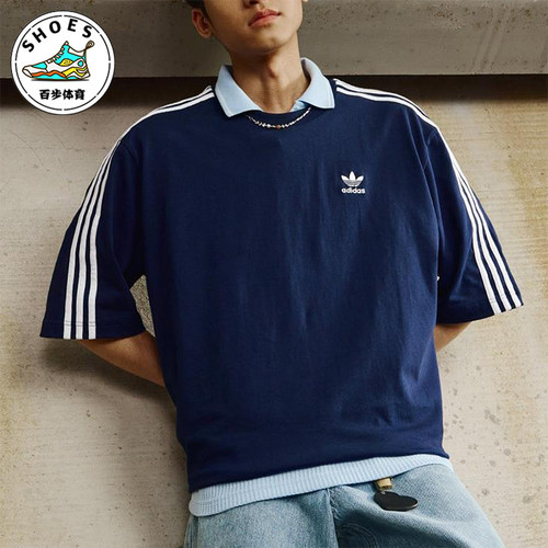 Adidas/阿迪达斯正品三叶草男士运动宽松透气针织经典T恤JP1059