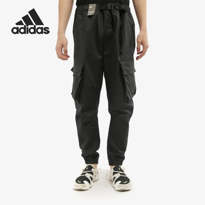 Adidas/阿迪达斯正品男子休闲训练舒适梭织宽松运动长裤GM4418