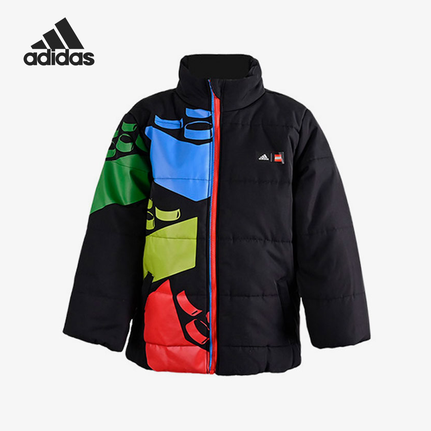 Adidas/阿迪达斯正品新款小童时尚立领保暖运动棉服HM2232