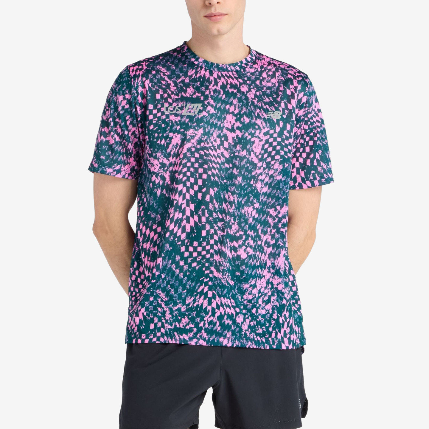 New Balance新百伦正品跑步男短袖圆领透气运动T恤MT61W7X1-AAB