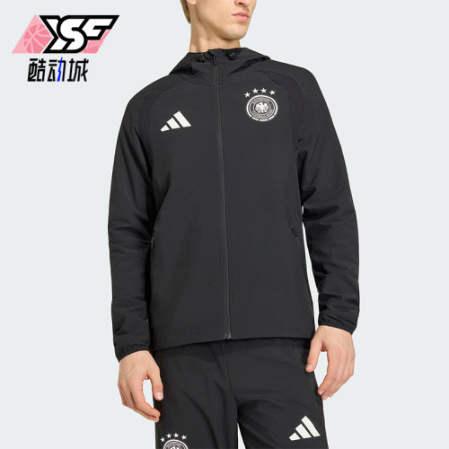 Adidas/阿迪达斯正品TIRO新款男黑色足球跑步经典夹克外套JZ9326
