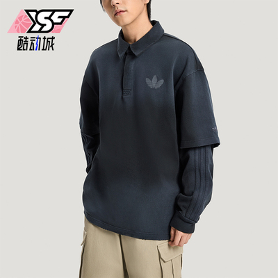 Adidas/阿迪达斯正品三叶草男士休闲假两件运动宽松POLO衫KR5053