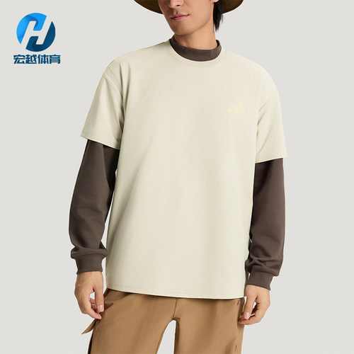 Adidas/阿迪达斯正品夏季男士运动户外时尚印花宽松短袖T恤KE3703