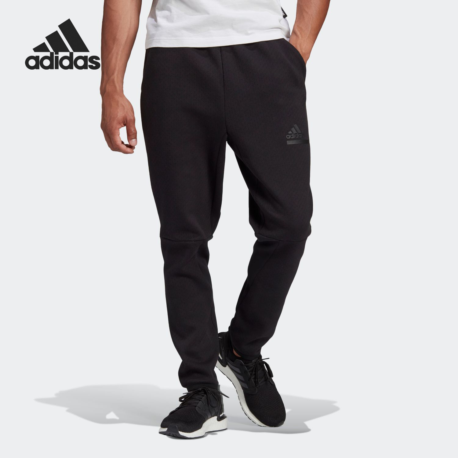 Adidas/阿迪达斯正品夏季男士针织休闲经典运动收腿长裤GM6543