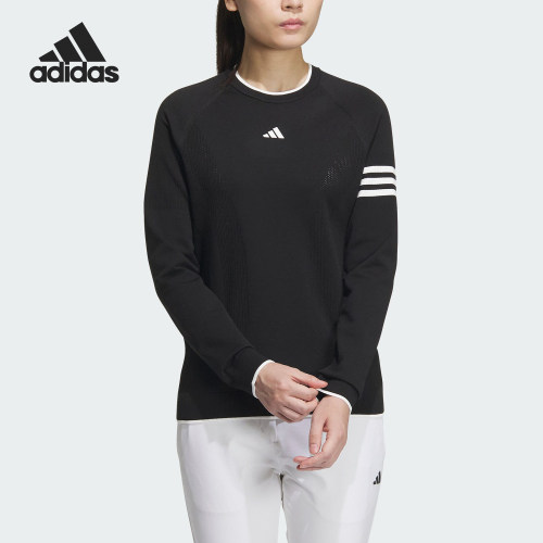 Adidas/阿迪达斯正品W 3ST FF CREW女士高尔夫休闲卫衣IK9798