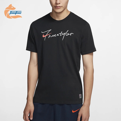 Nike/耐克正品夏季男士简约大logo印花运动圆领短袖CK1186-010