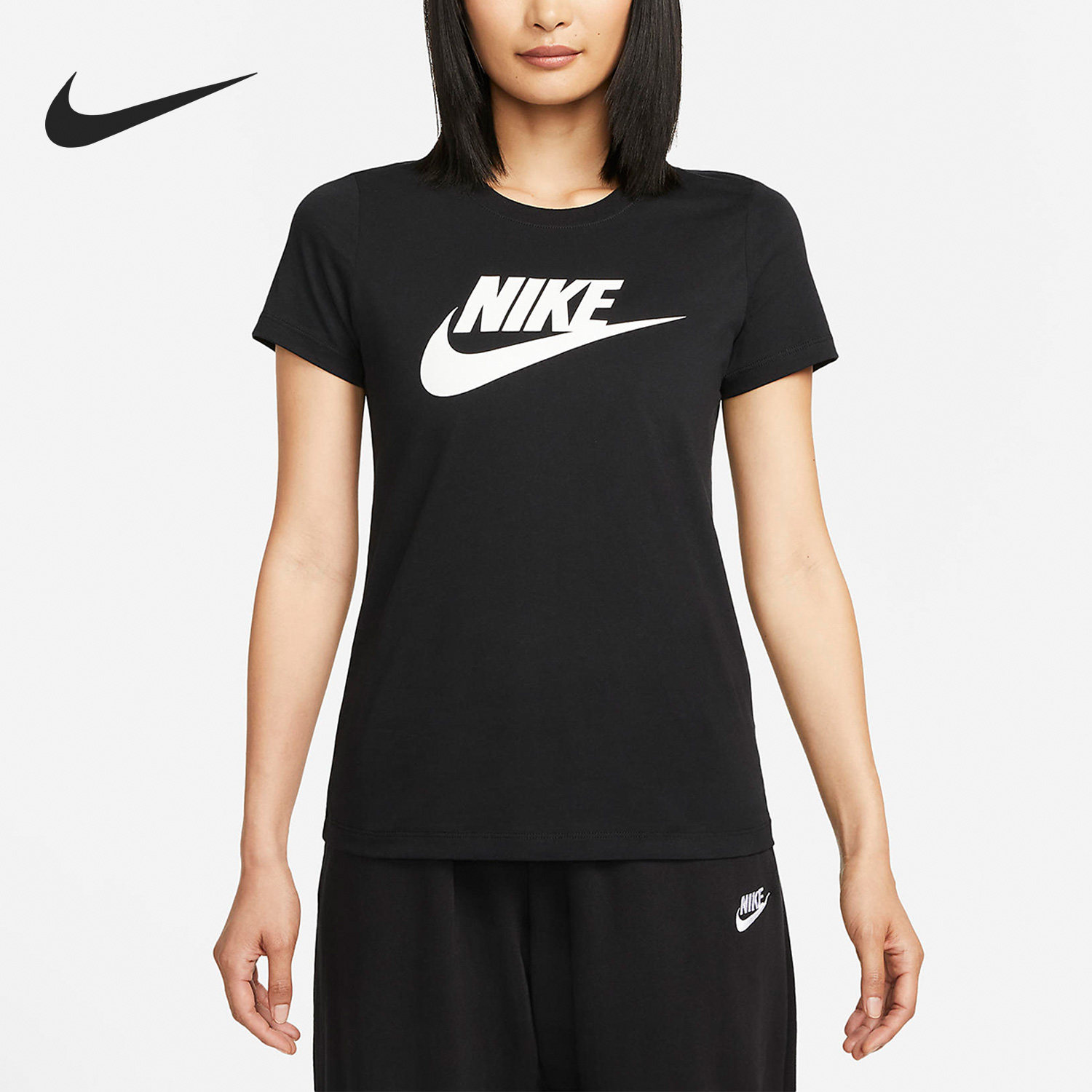 Nike/耐克正品夏季新款女子透气简约运动短袖T恤DV6095-010