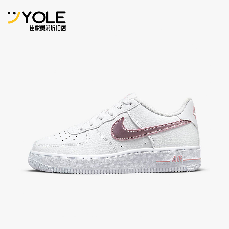 Nike/耐克正品Air Force 1 GS女子大童休闲低帮板鞋CT3839-104