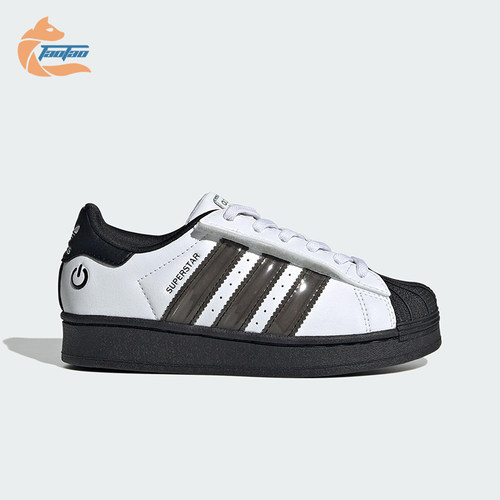 Adidas/阿迪达斯正品三叶草小童运动贝壳头经典休闲板鞋JS1290