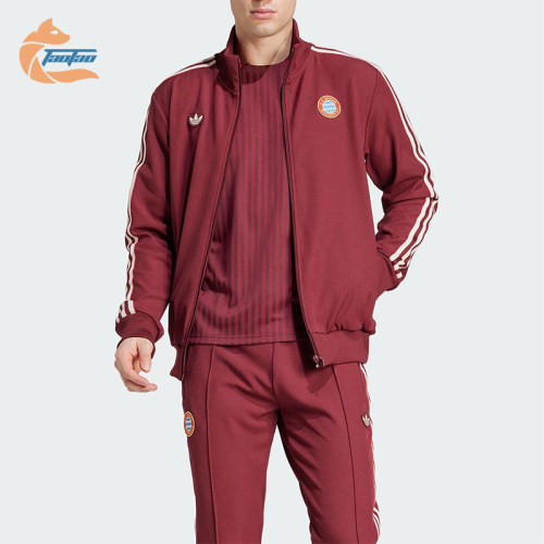 Adidas/阿迪达斯正品三叶草男士足球运动立领针织外套JF0582