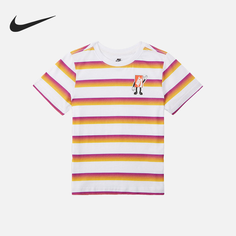 Nike/耐克正品夏季小童新款卡通条纹针织短袖T恤FQ6914-100,童装/婴儿装/亲子装,T恤,淘宝优惠券,粉丝福利购,淘宝优惠卷