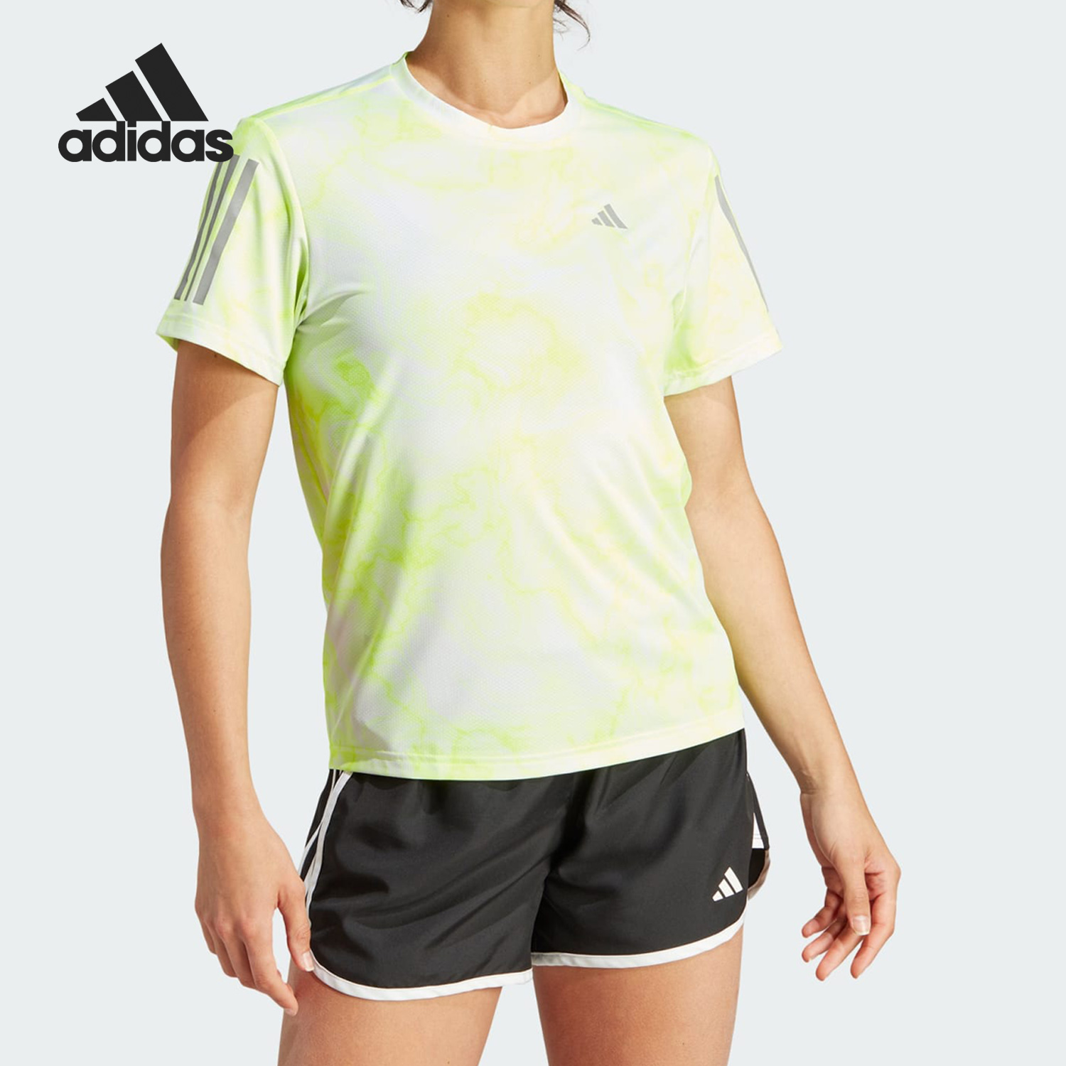 Adidas/阿迪达斯正品 OTR AOP TEE女子印花运动短袖T恤IL1663