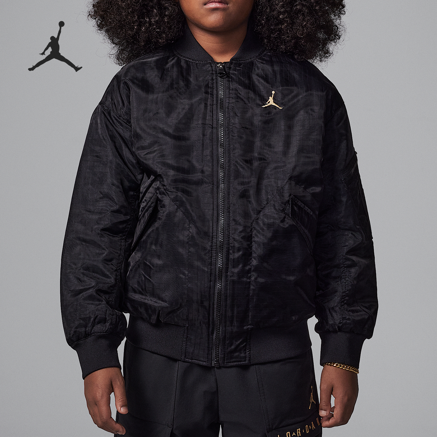 Nike/耐克正品JORDAN大童保暖短款立领休闲外套IB7630-010