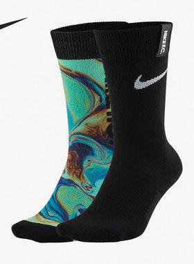 Nike/耐克正品FC运动袜耐磨防滑足球袜中筒袜子两双装 CU6415-901