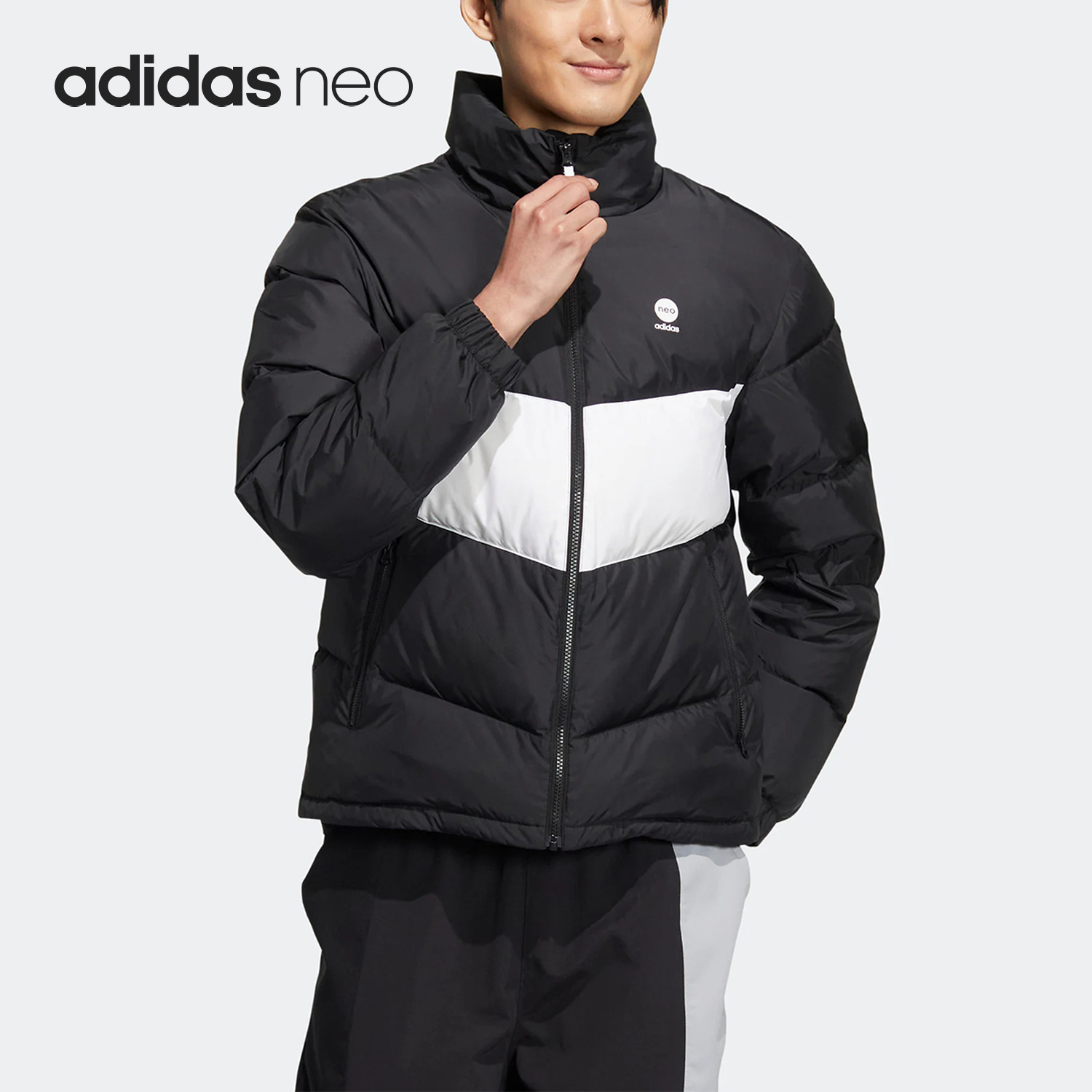 Adidas/阿迪达斯正品neo U ESNT JACKET DW2男女羽绒服HM6173