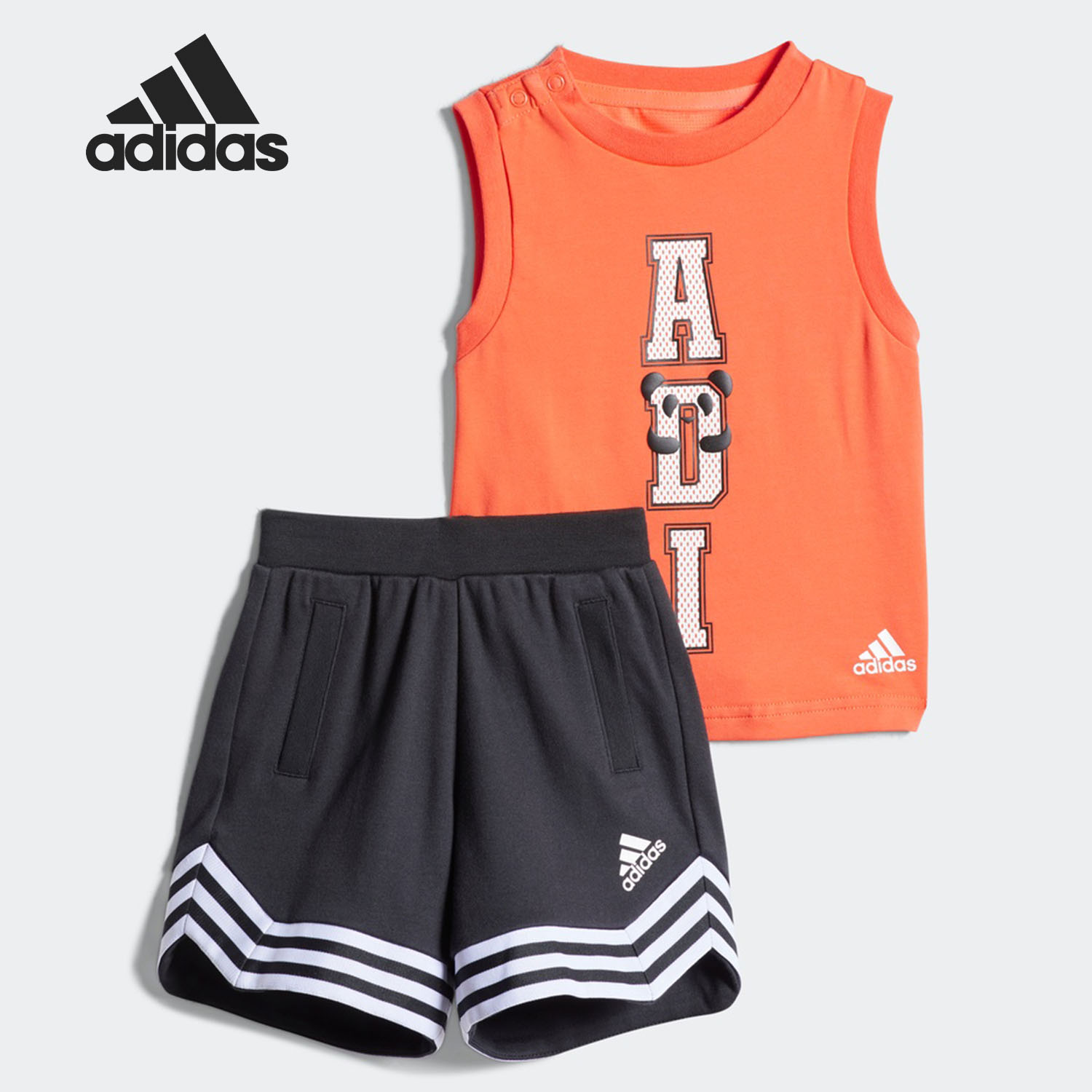 Adidas/阿迪达斯正品 当季新款男婴童运动透气套装  FM9770