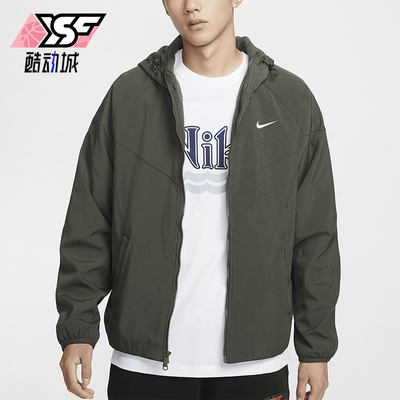 耐克男士户外梭织连帽宽松外套