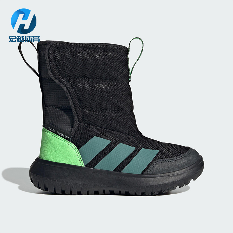 Adidas/阿迪达斯正品WINTERPLAY小童加绒保暖高帮雪地靴JQ2630