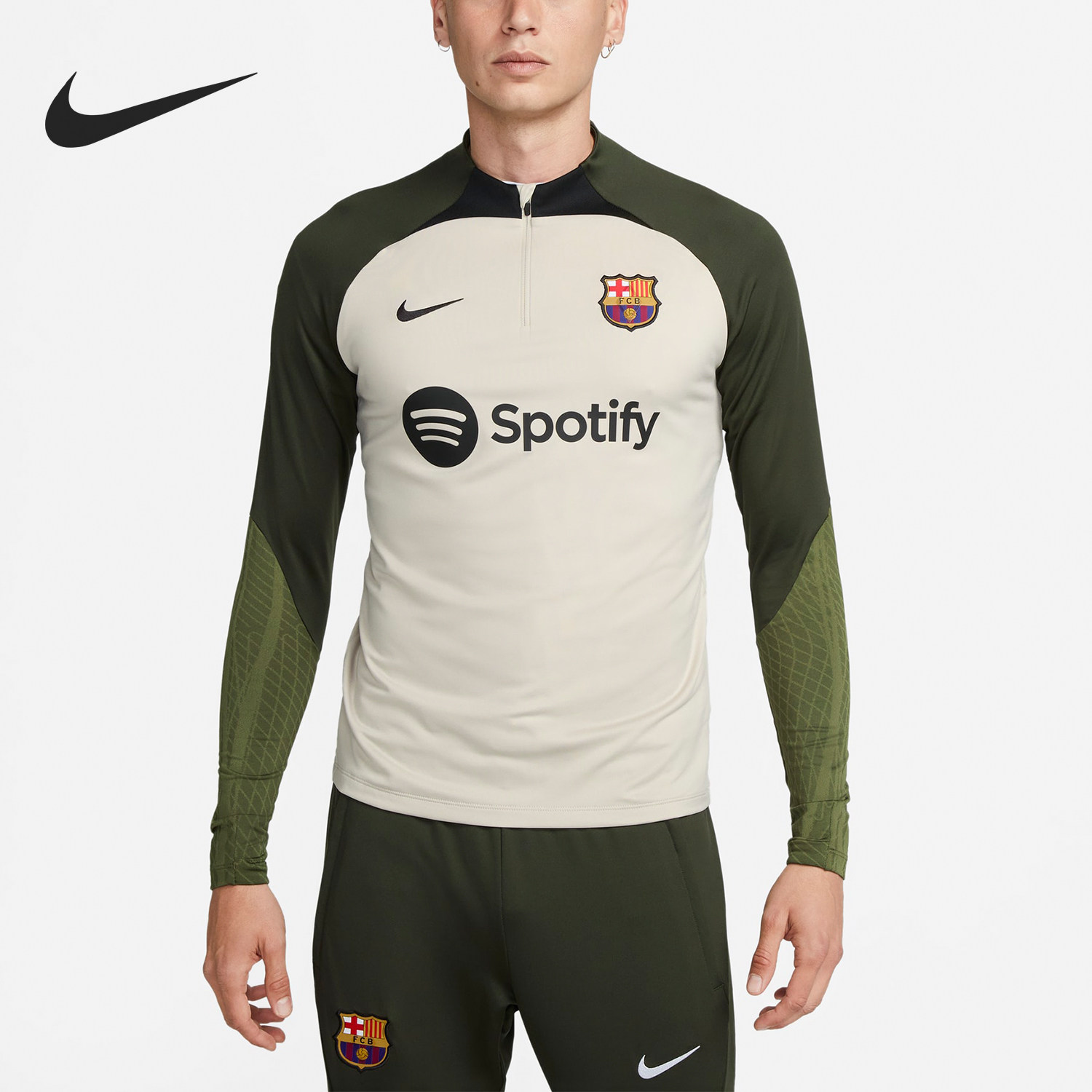 Nike/耐克正品运动男士字印花拼接撞色长袖球衣DX3102-222