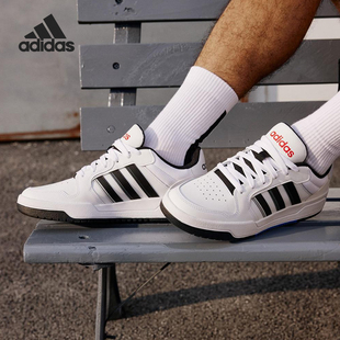 男女日常低帮系带耐磨休闲板鞋 26夏款 JQ3924 阿迪达斯正品 Adidas