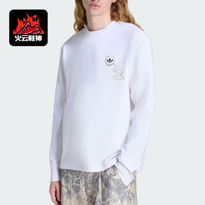Adidas/阿迪达斯正品三叶草男士休闲圆领套头针织长袖上衣KG6440