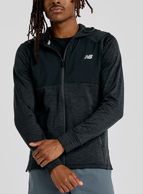 New Balance/NB正品2025新款男子运动训练连帽夹克外套MJ43206-BK