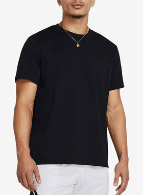 UA/安德玛正品Curry Emboss HW Tee男士简约短袖T恤1383378-001