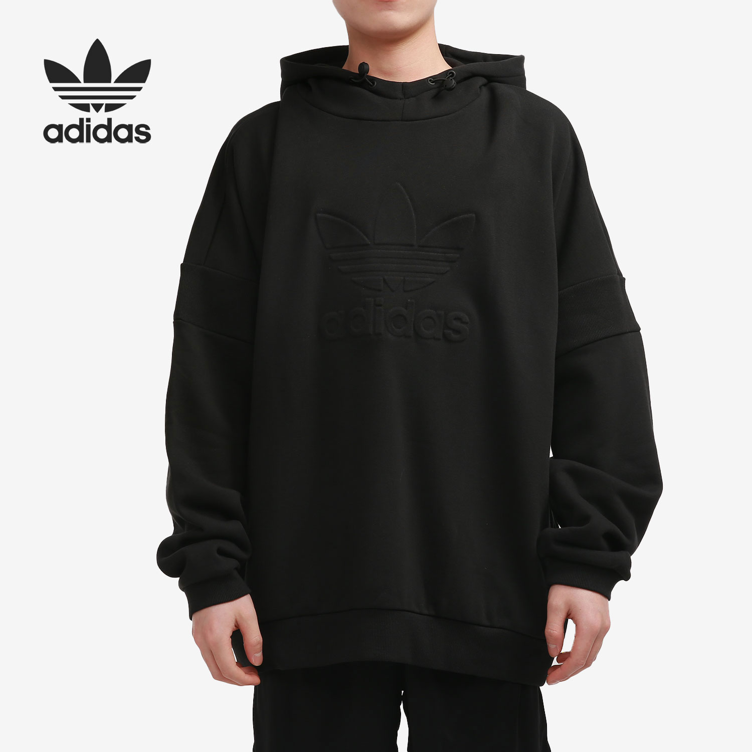 Adidas/阿迪达斯正品三叶草男子运动连帽套头衫卫衣 GT7299