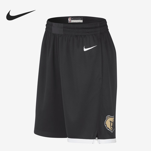 Nike/耐克正品孟菲斯灰熊队NBA男士宽松运动短裤DX8707-010