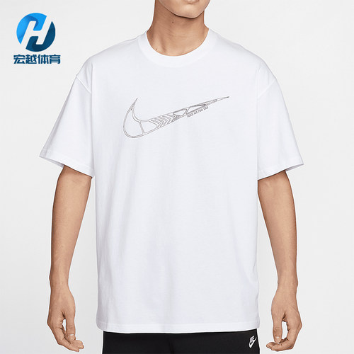 Nike/耐克正品Sportswear男士针织经典透气印花短袖T恤HJ0747-100