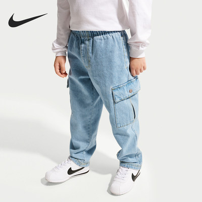 Nike/耐克正品2026年儿童舒适休闲牛仔工装长裤IU5341-434