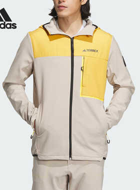 Adidas/阿迪达斯正品2024男士梭织户外连帽防风外套IL8981