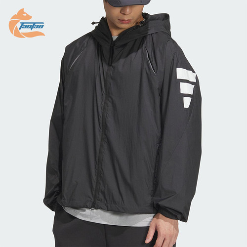 Adidas/阿迪达斯正品新款男士梭织休闲经典户外运动外套JM6234