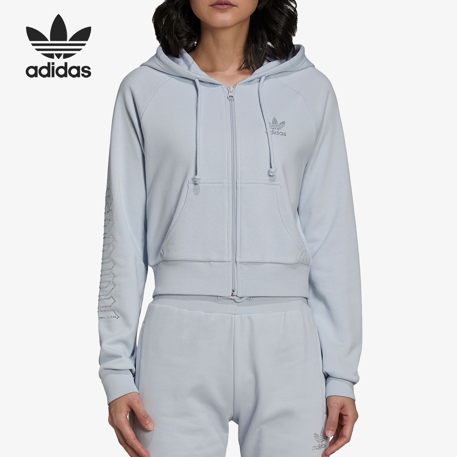 阿迪达斯三叶草女子休闲夹克外套