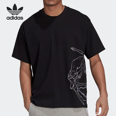 Adidas/阿迪达斯正品 三叶草男子夏季新款运动休闲短袖T恤HA4694