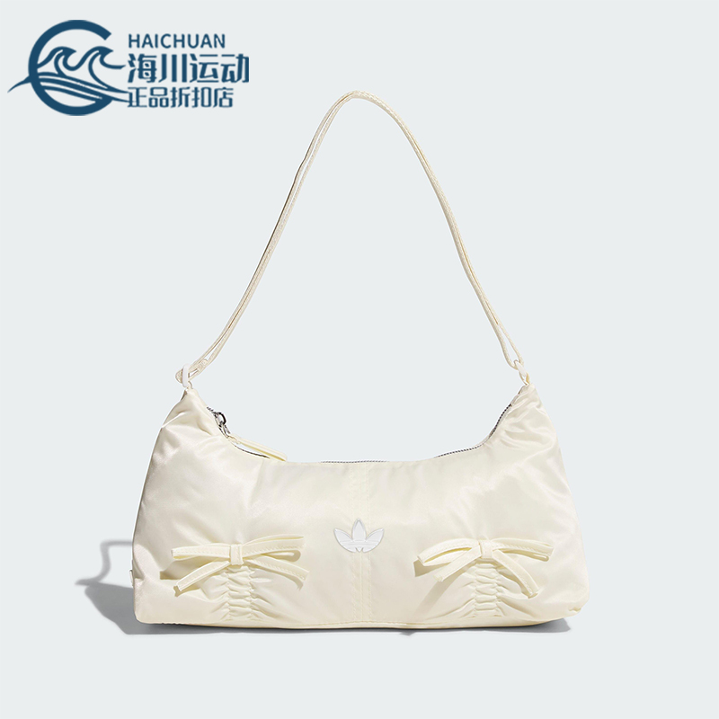Adidas/阿迪达斯正品三叶草女士经典蝴蝶结法棍单肩挎包KC2769