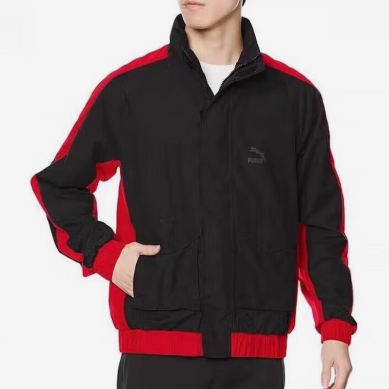 Puma/彪马正品2024新款男女同款休闲运动拼接立领梭织外套