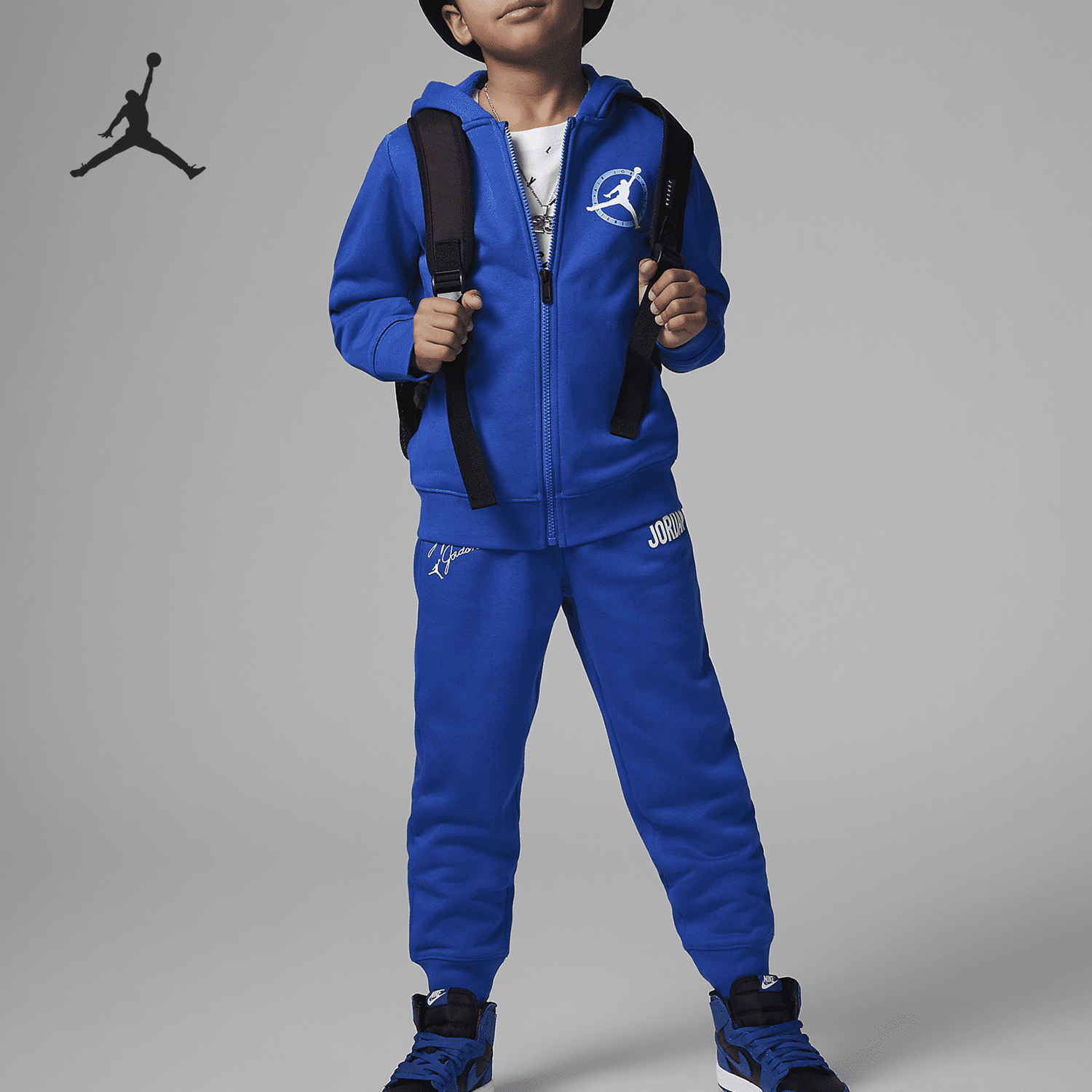 Nike/耐克正品Jordan小童柔软加绒舒适运动套装FJ5261-480