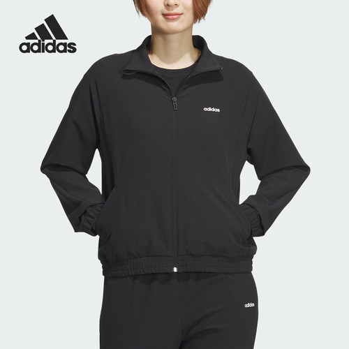 Adidas/阿迪达斯正品新款女士梭织立领运动休闲外套JE3579