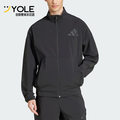 Adidas/阿迪达斯正品新款男士经典立领梭织时尚夹克外套JN9026