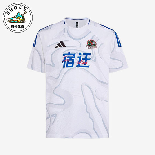 Adidas/阿迪达斯正品男女同款条纹透气运动套头短袖T恤LG1968