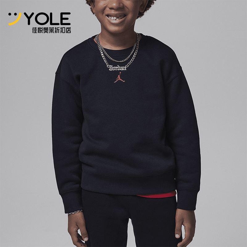 耐克小童加绒圆领卫衣