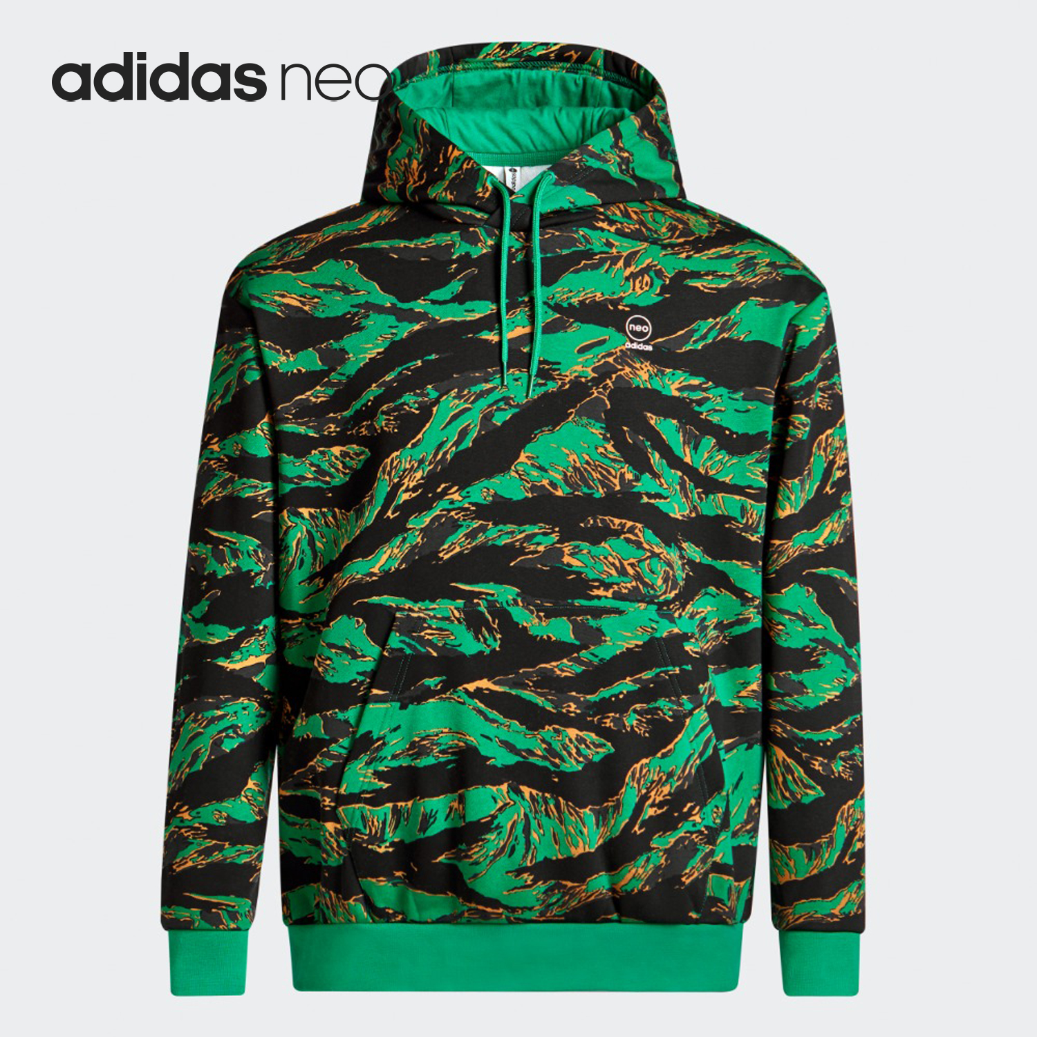 Adidas/阿迪达斯正品NEO男子运动休闲针织连帽套头卫衣IQ0932