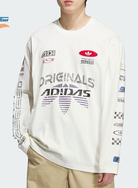 Adidas/阿迪达斯正品三叶草男士透气宽松运动赛车时尚长袖KH1200