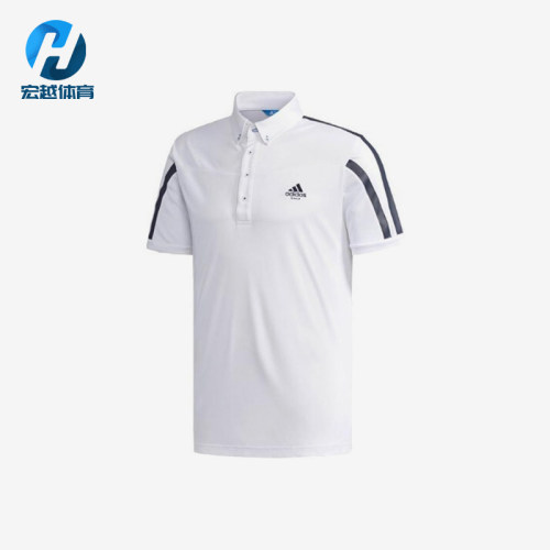 Adidas/阿迪达斯正品男士条纹简约运动透气短袖Polo衫DJ3591